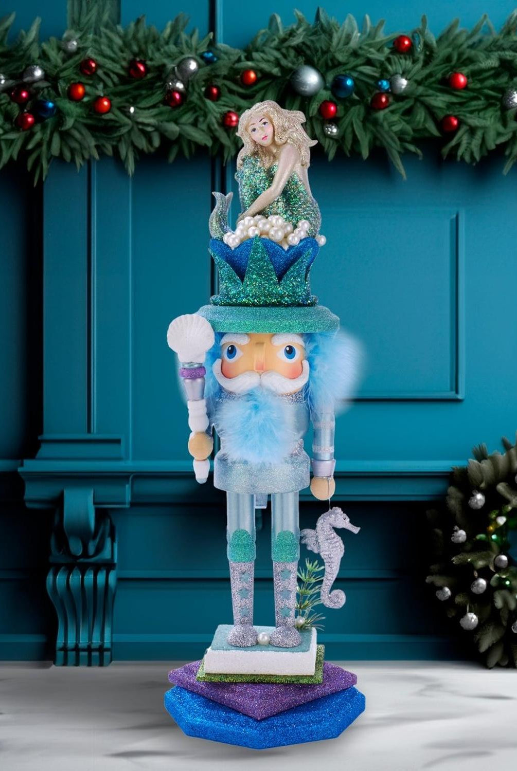Kurt Adler 17.5-Inch Hollywood Mermaid King Nutcracker