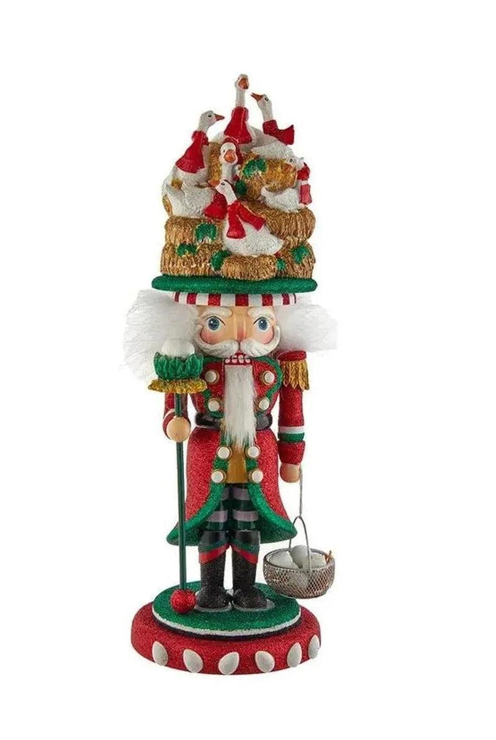 Kurt Adler 18" Hollywood Nutcrackers™ Six Geese A Laying Nutcracker