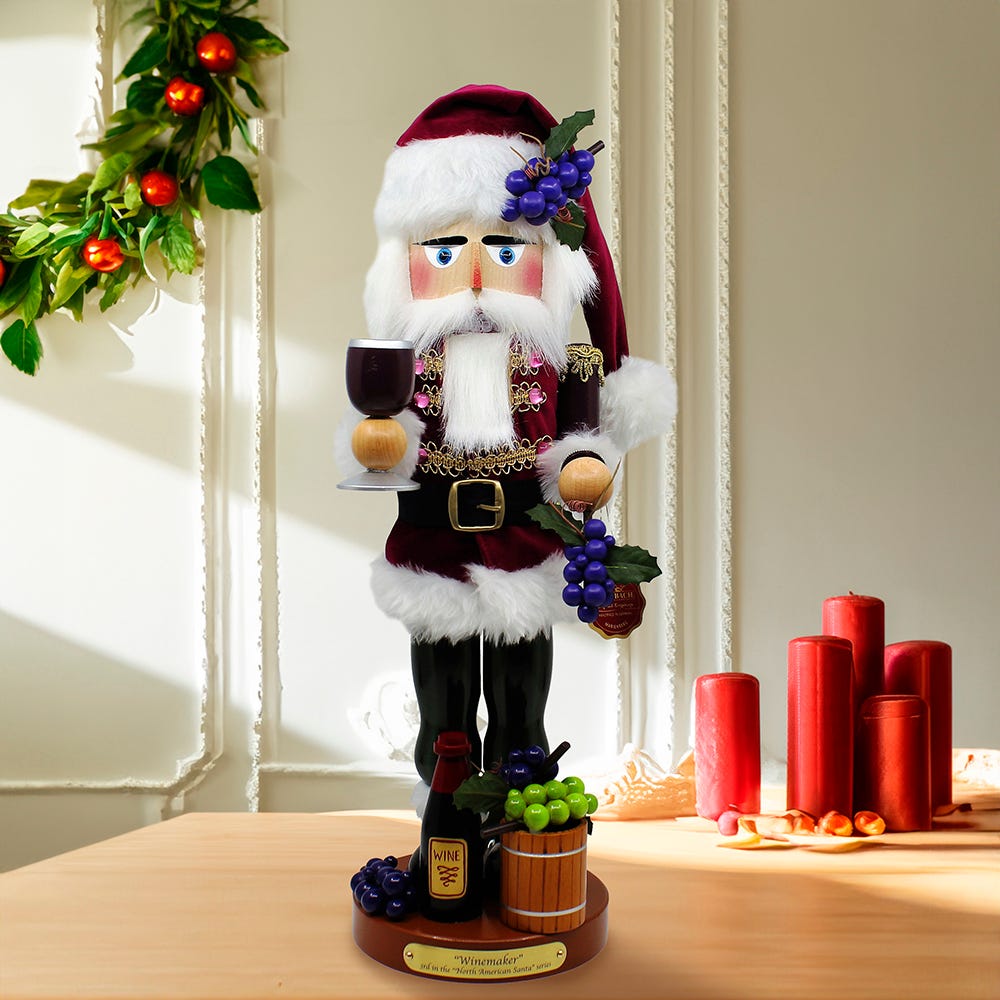 Shop For Kurt Adler 18.25 - Inch Steinbach Winemaker Santa Nutcracker