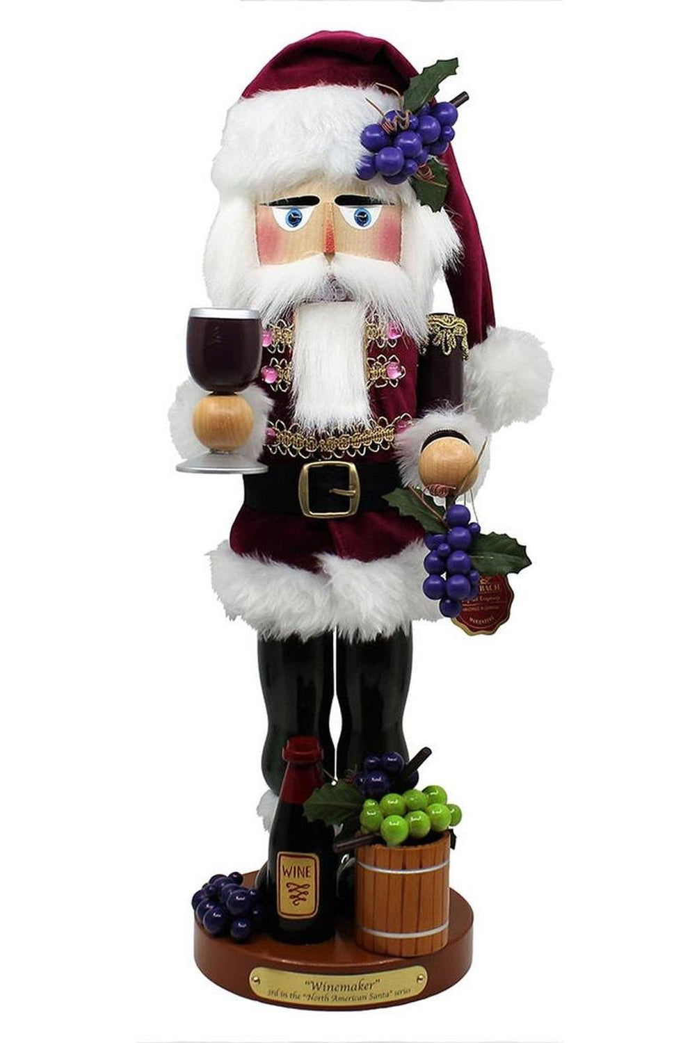 Kurt Adler 18.25-Inch Steinbach Winemaker Santa Nutcracker