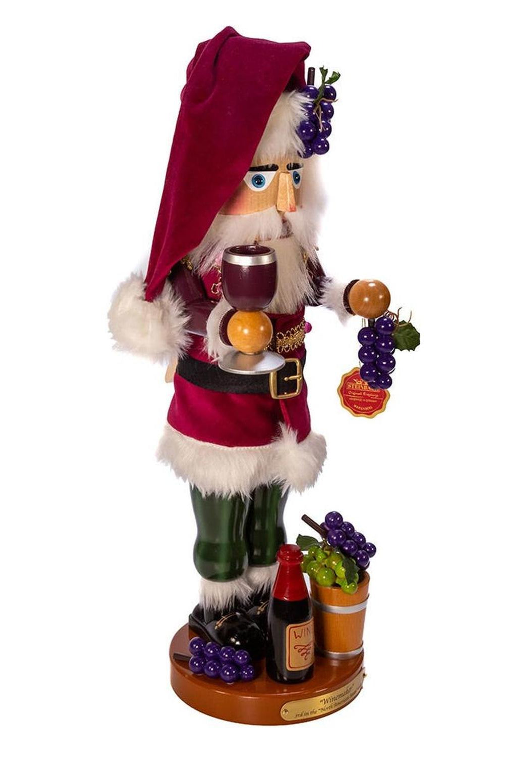 Kurt Adler 18.25-Inch Steinbach Winemaker Santa Nutcracker