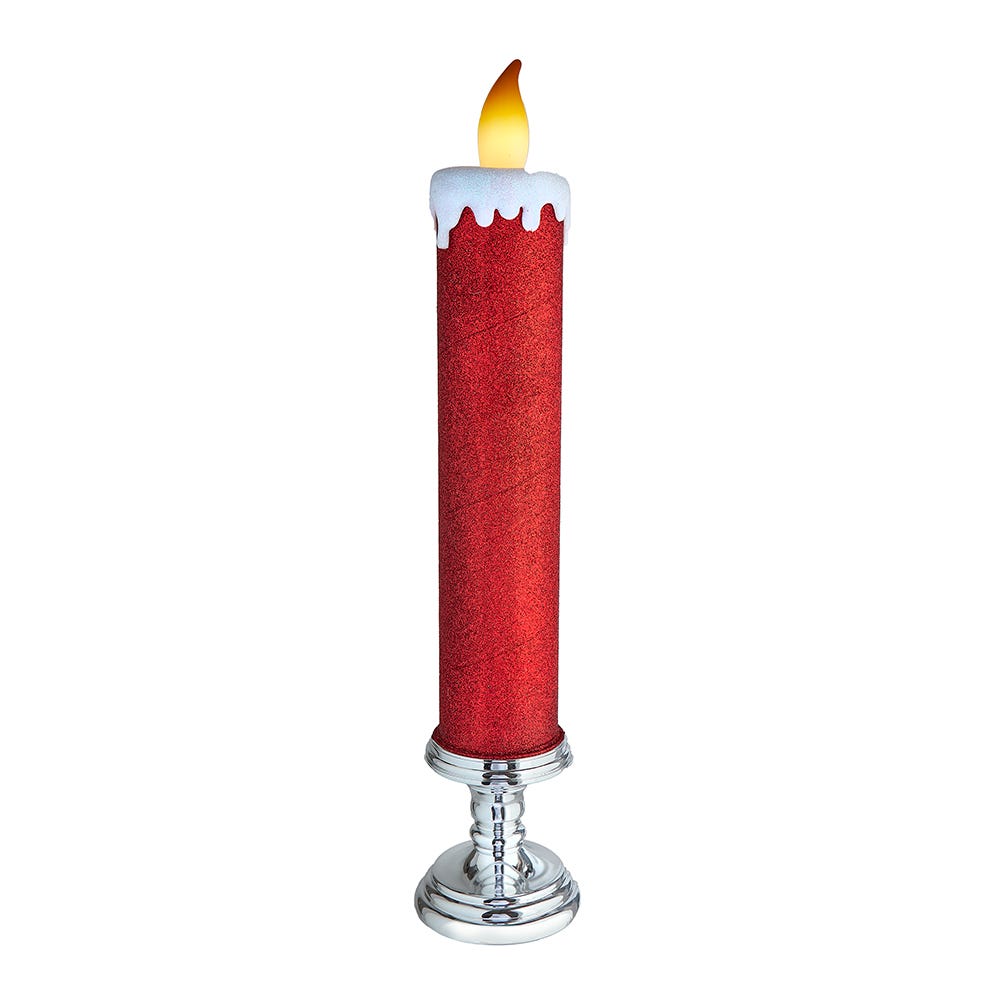 Shop For Kurt Adler 19.63 - Inch Battery Operated Red Glittered Candle