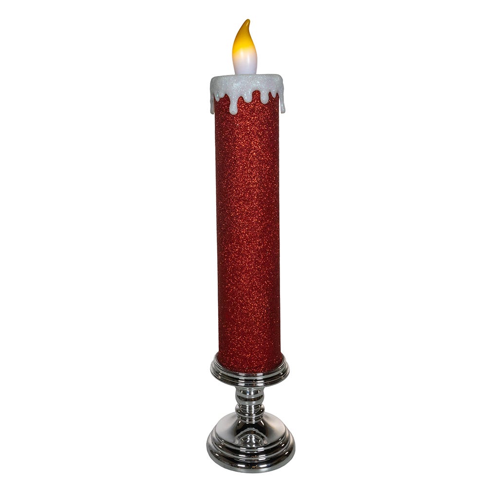 Shop For Kurt Adler 19.63 - Inch Battery Operated Red Glittered Candle