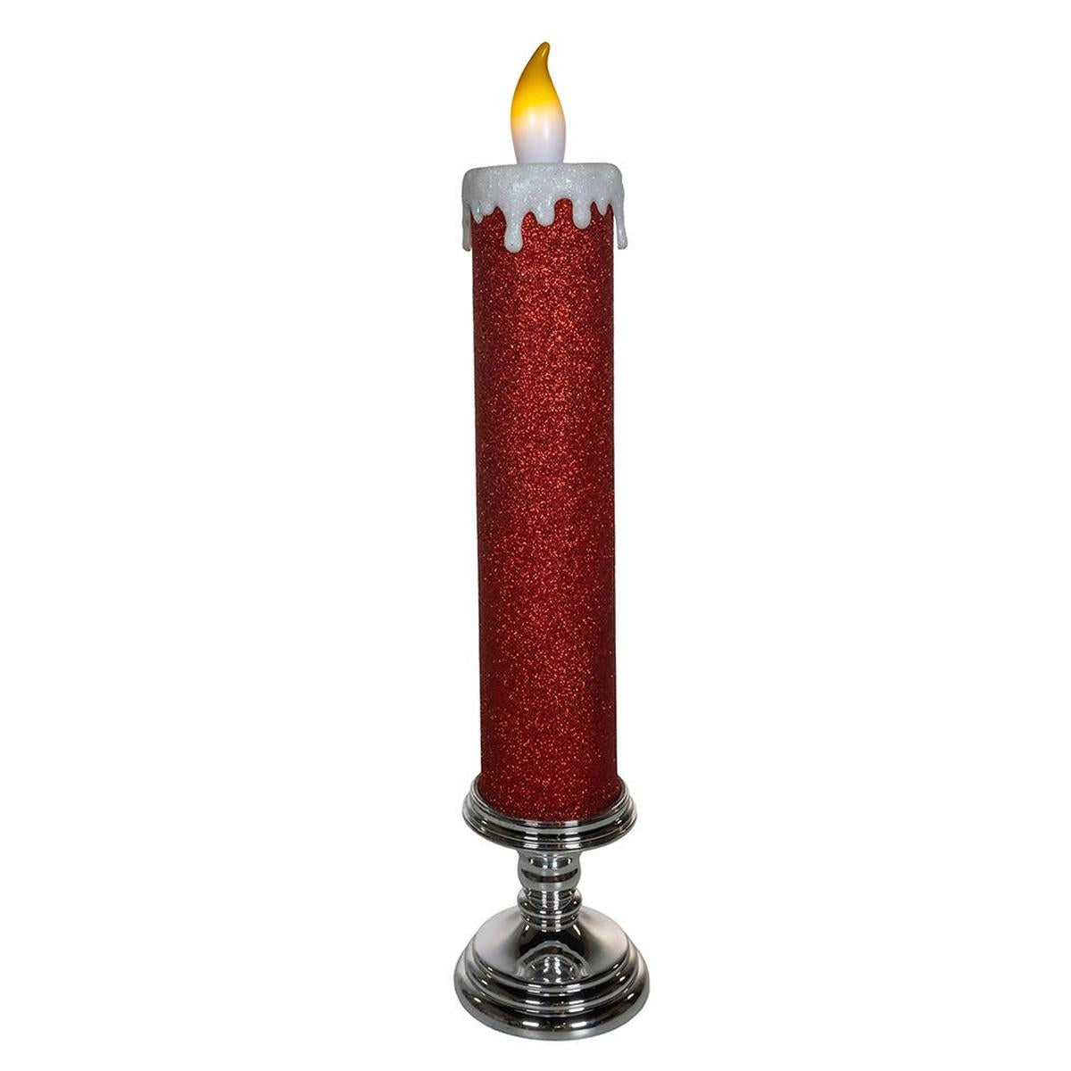 Shop For Kurt Adler 19.63 - Inch Battery Operated Red Glittered Candle