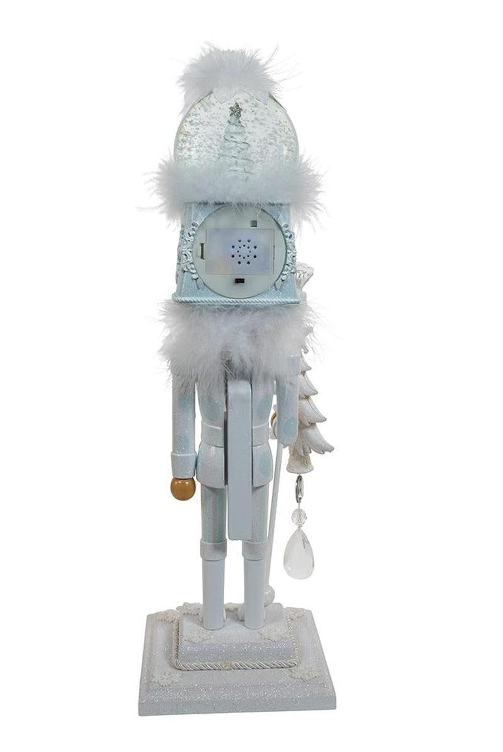 Kurt Adler 20-Inch Musical White Soldier Water Globe Hat Nutcracker