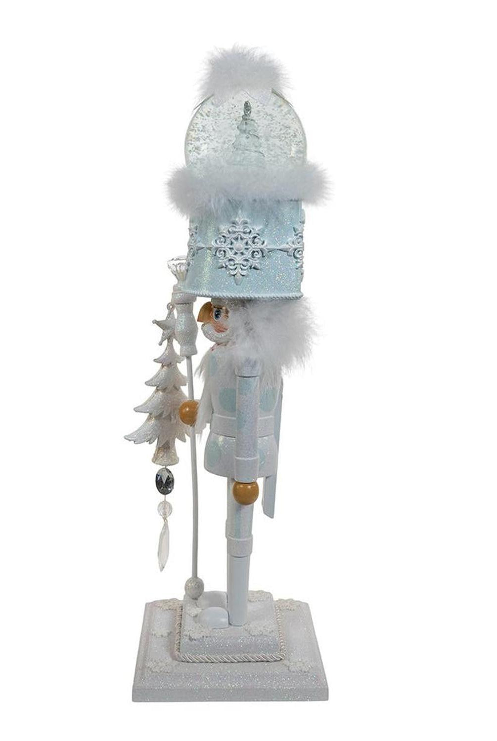 Kurt Adler 20-Inch Musical White Soldier Water Globe Hat Nutcracker