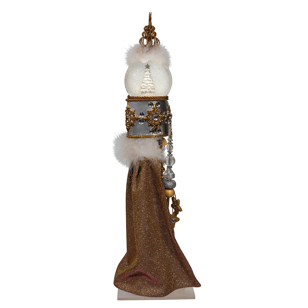 Shop For Kurt Adler 22 - Inch Hollywood Nutcrackers Musical Gold and Silver Nutcracker With Water Globe