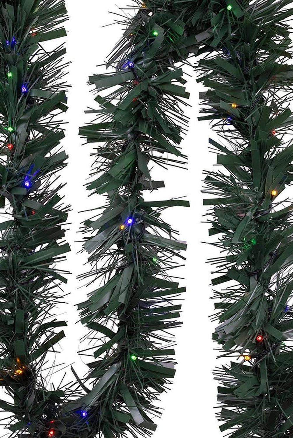 Kurt Adler 24-Foot Pre-lit Green Pathway Garland with Stakes
