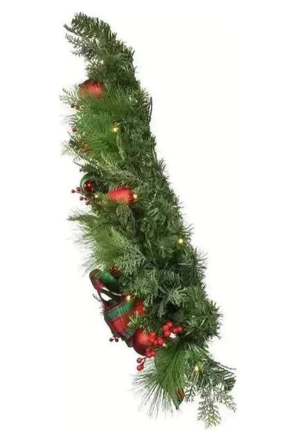 Shop For Kurt Adler 26 - Inch Battery - Operated Pre - Lit Red And Green Wall Tree With Bow