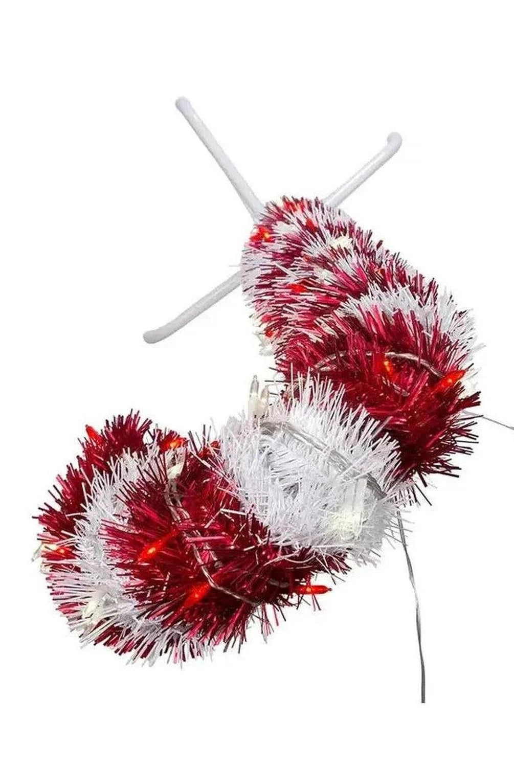 Shop For Kurt Adler 3 - Foot Pre - Lit Red and White LED Tinsel Candy Cane