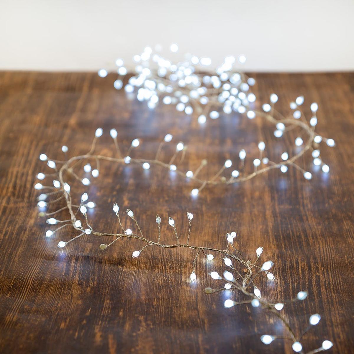 Shop For Kurt Adler 300 - Light Cluster Garland Cool White LED Twinkle Lights