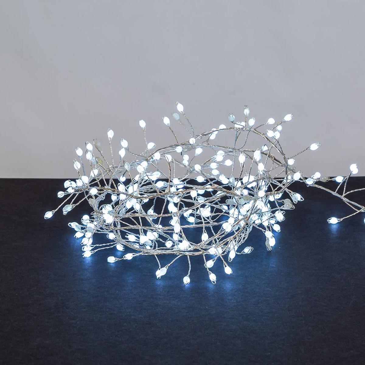 Shop For Kurt Adler 300 - Light Cluster Garland Cool White LED Twinkle Lights