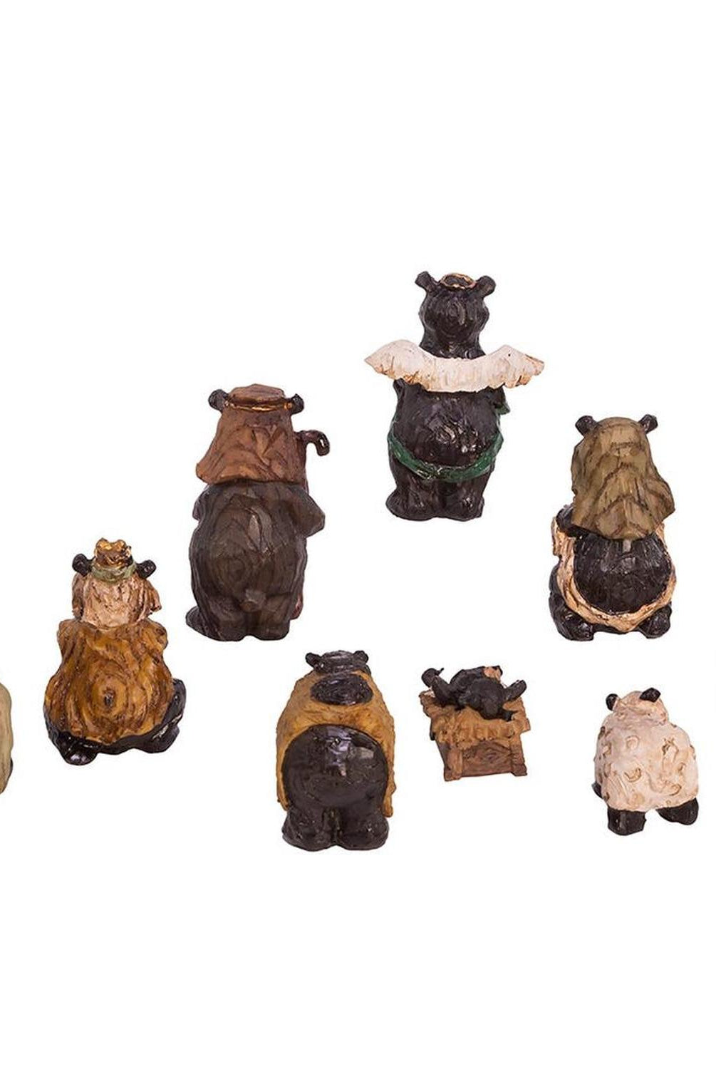 Kurt Adler 4-Inch Resin Nativity Bear, Set of 9