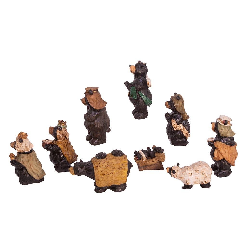 Shop For Kurt Adler 4 - Inch Resin Nativity Bear, Set of 9