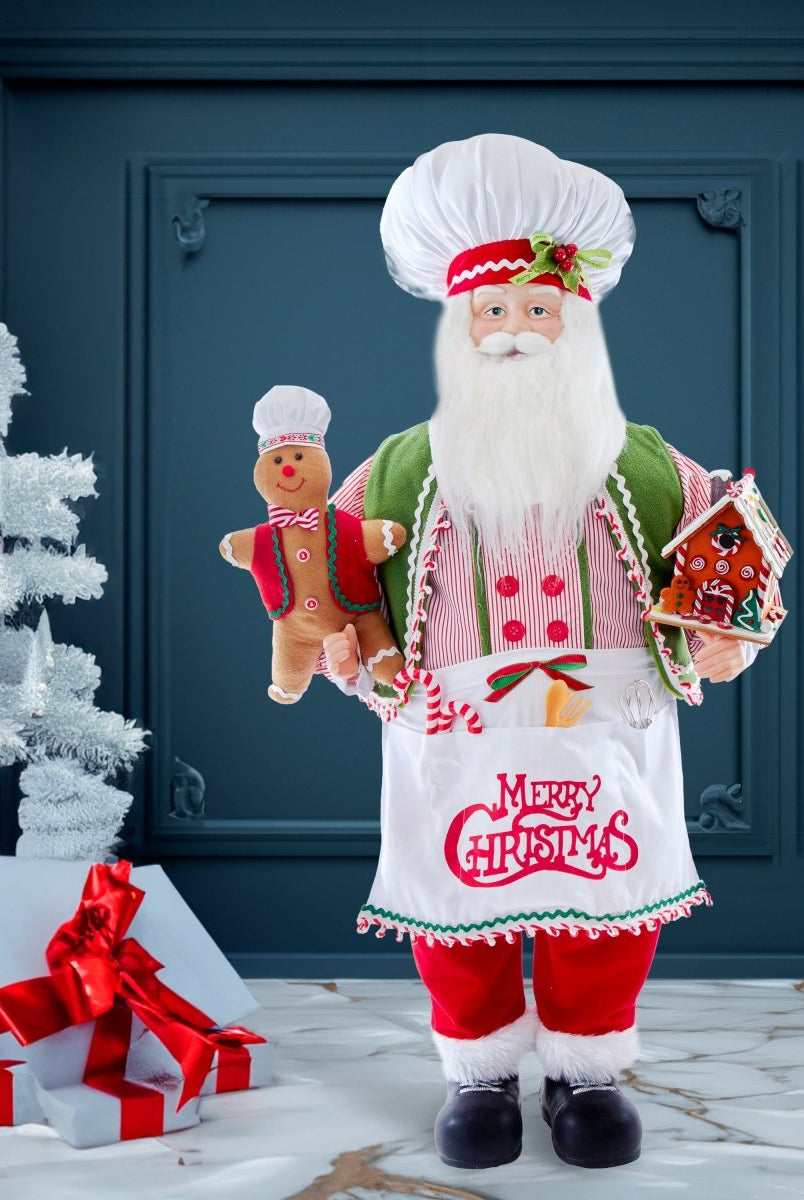 Shop For Kurt Adler 40" Christmas Chef Santa with Gingerbread
