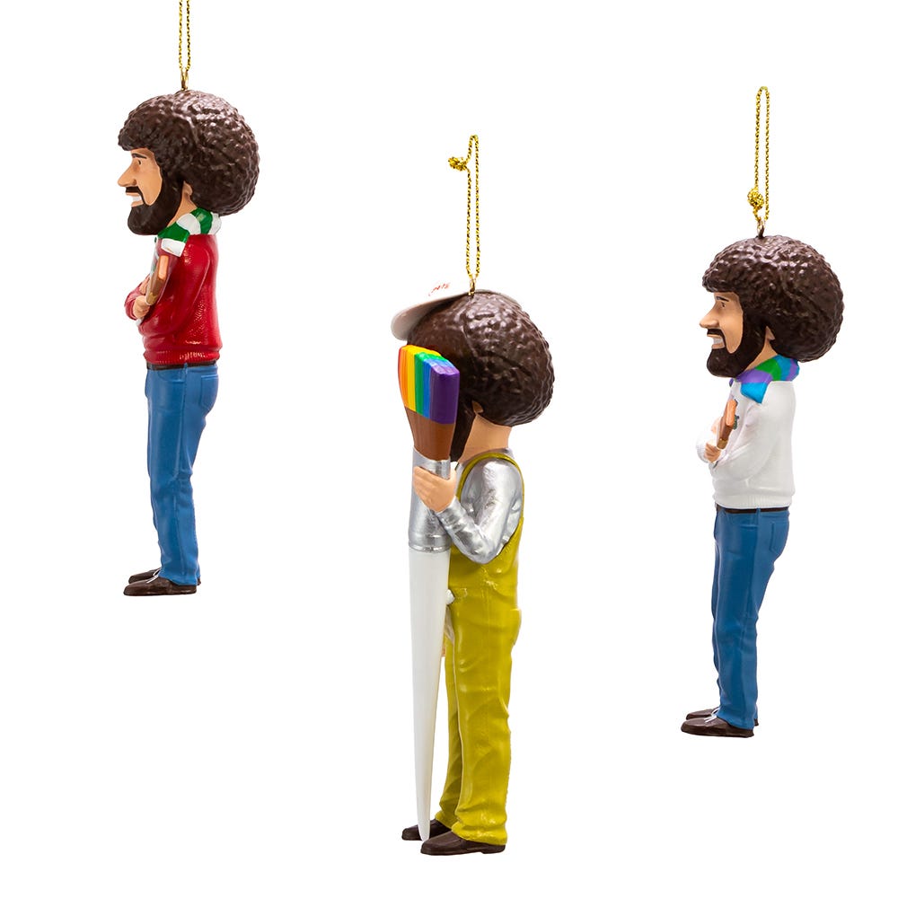 Shop For Kurt Adler 5 - Inch Bob Ross® Blow Mold Ornaments, 3 - Piece Set