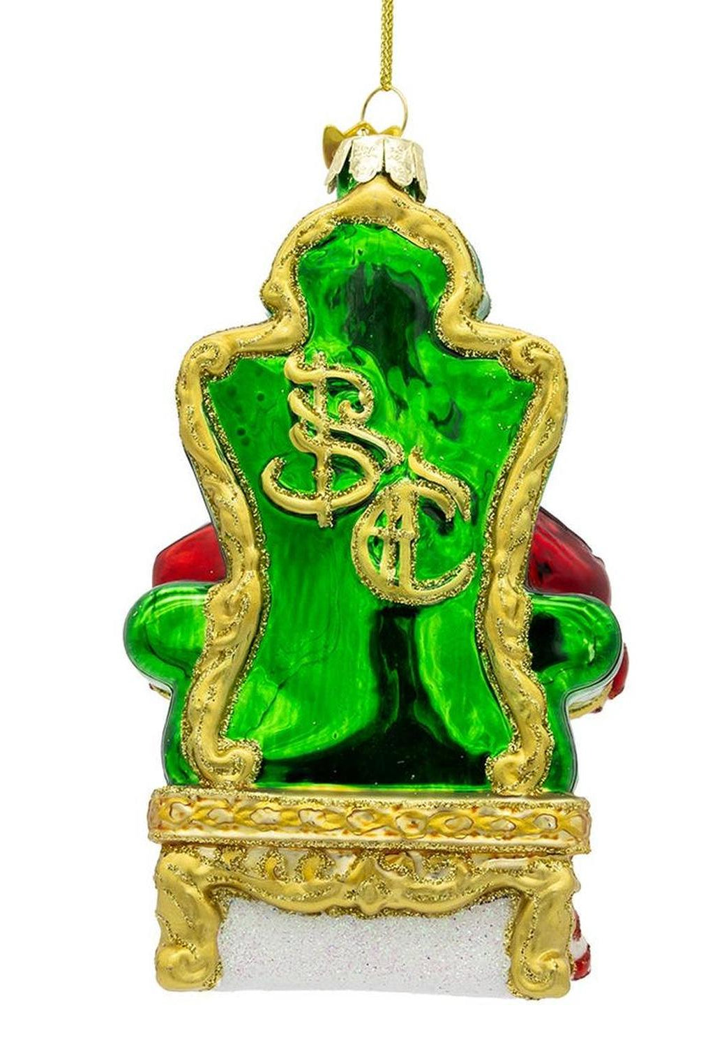 Kurt Adler 5.5-Inch Bellissimo Glass Santa On Throne Ornament