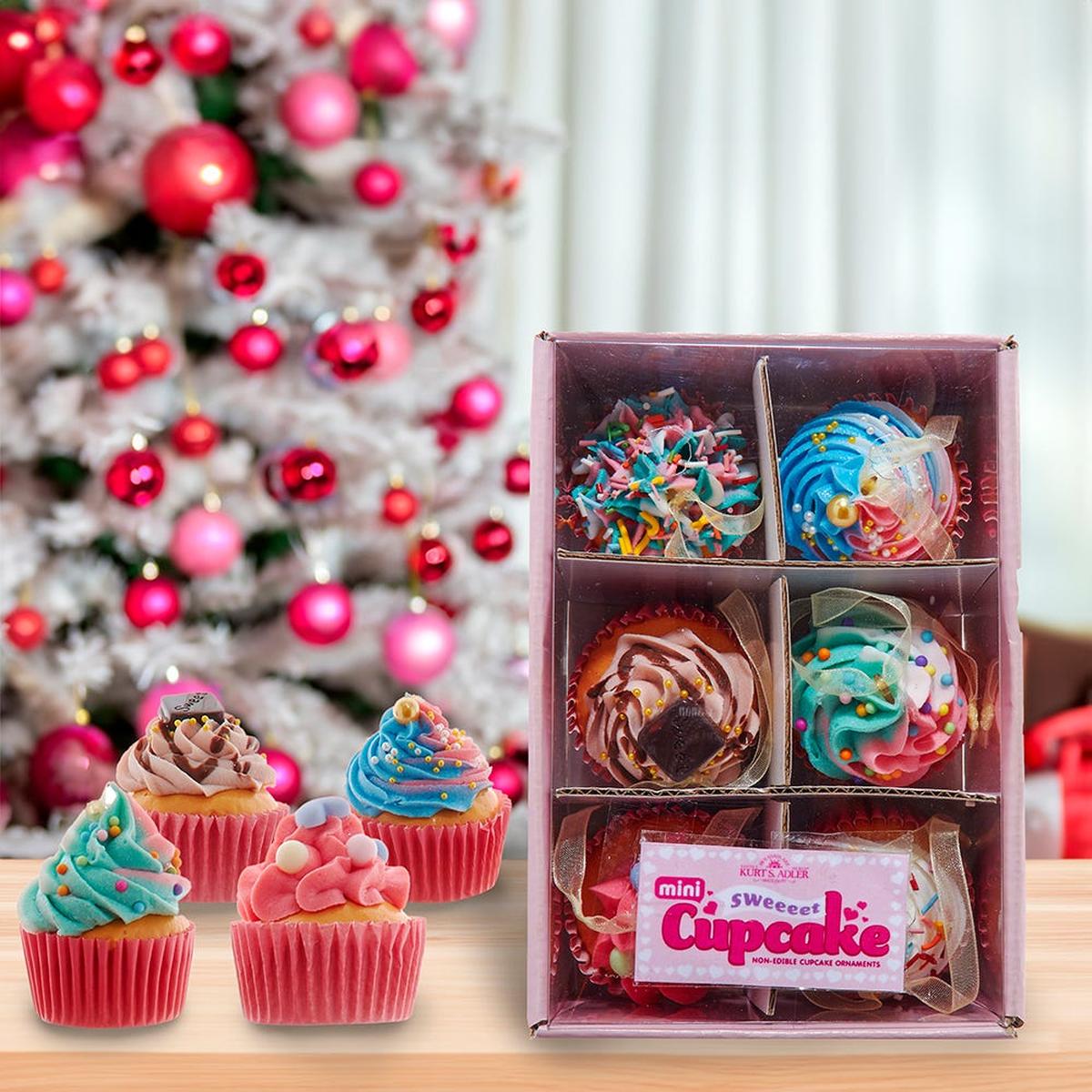 Shop For Kurt Adler 6 - 6.5 - Inch Miniature Foam Cupcake Ornaments, 6 - Piece Boxed Set