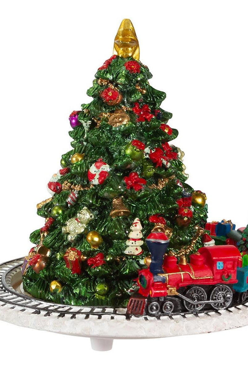 Shop For Kurt Adler 6 - Inch Christmas Tree with Revolving Train Music Box