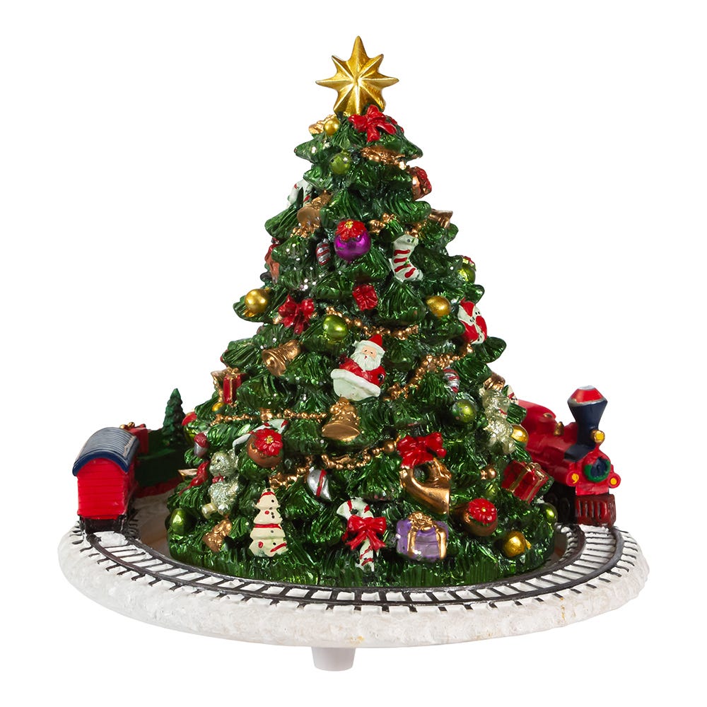 Shop For Kurt Adler 6 - Inch Christmas Tree with Revolving Train Music Box