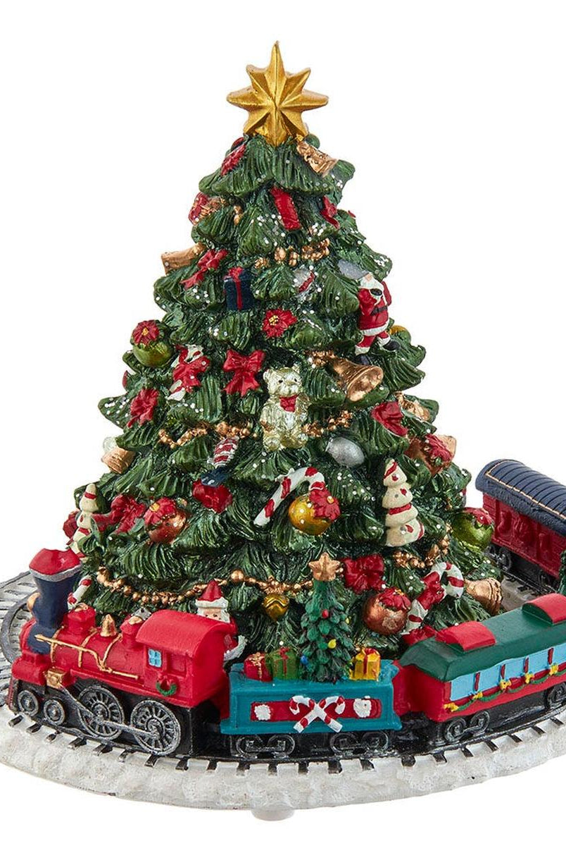 Shop For Kurt Adler 6 - Inch Christmas Tree with Revolving Train Music Box