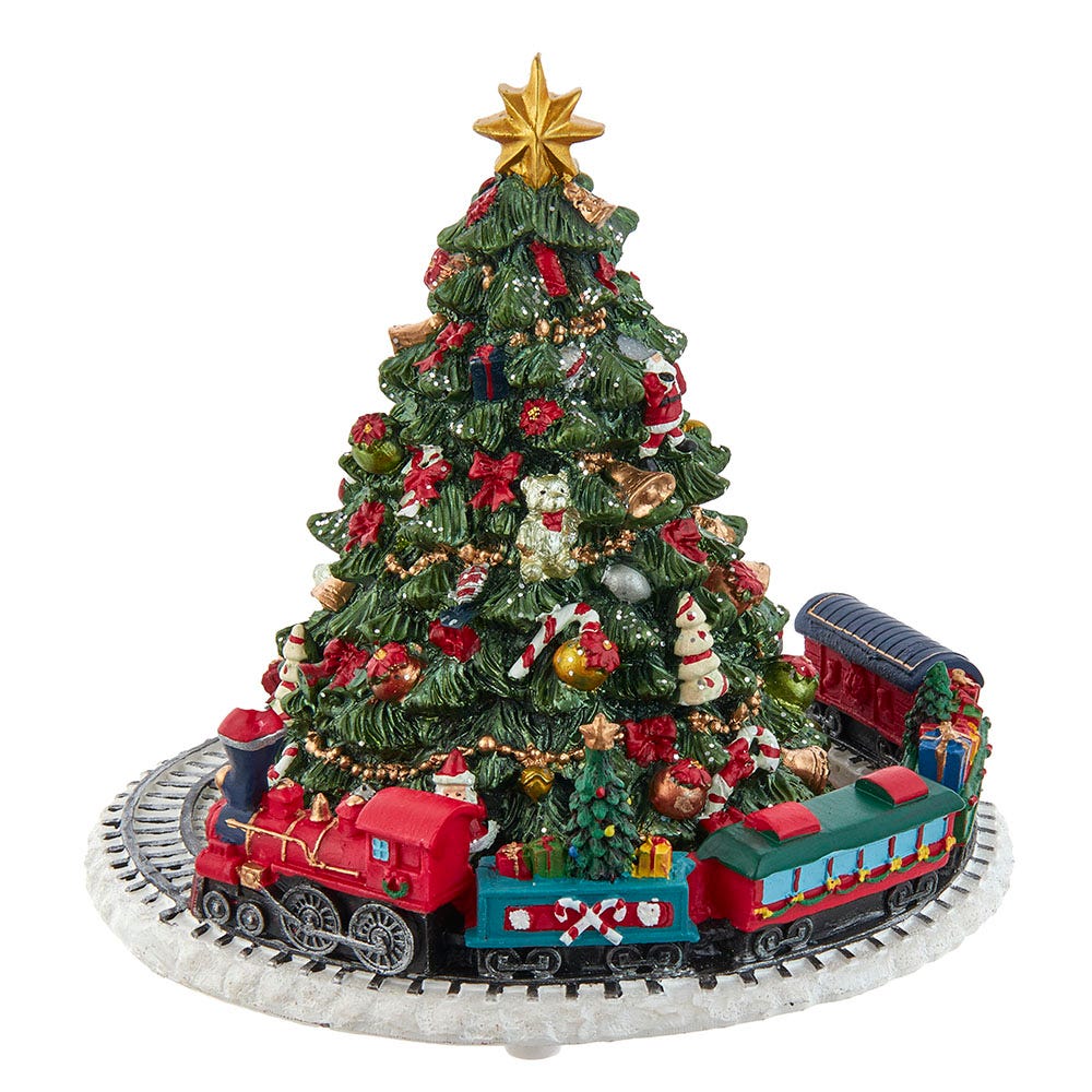 Shop For Kurt Adler 6 - Inch Christmas Tree with Revolving Train Music Box