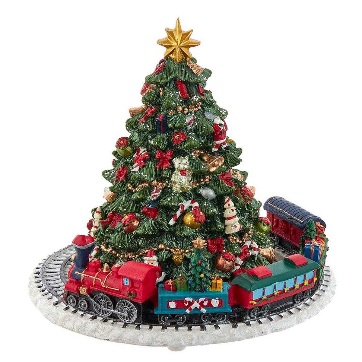 Shop For Kurt Adler 6 - Inch Christmas Tree with Revolving Train Music Box