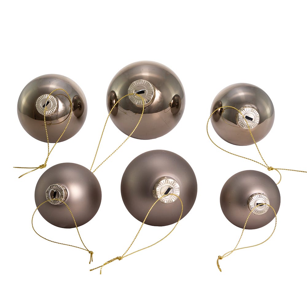 Shop For Kurt Adler 60 - 80MM Shiny and Matte Pewter Glass Ball Ornaments, 20 - Piece Set