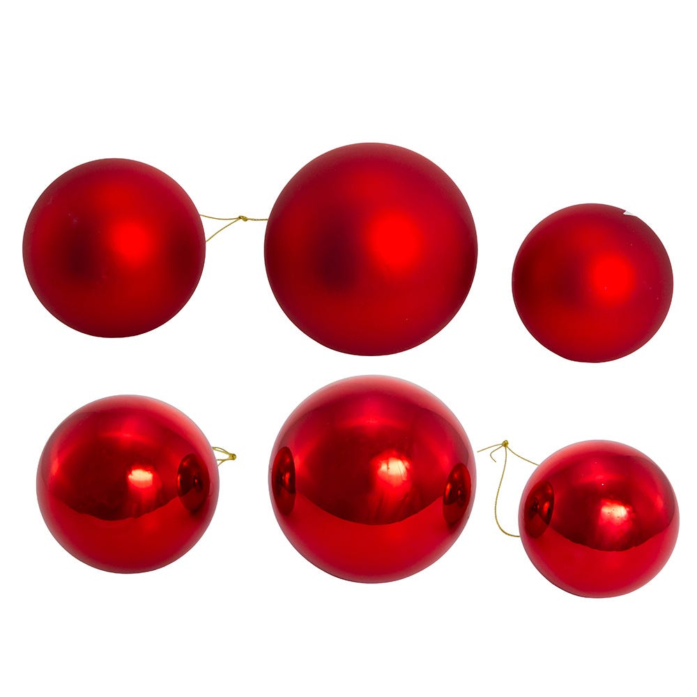 Shop For Kurt Adler 60 - 80MM Shiny and Matte Red Glass Ball Ornaments, 20 - Piece Set
