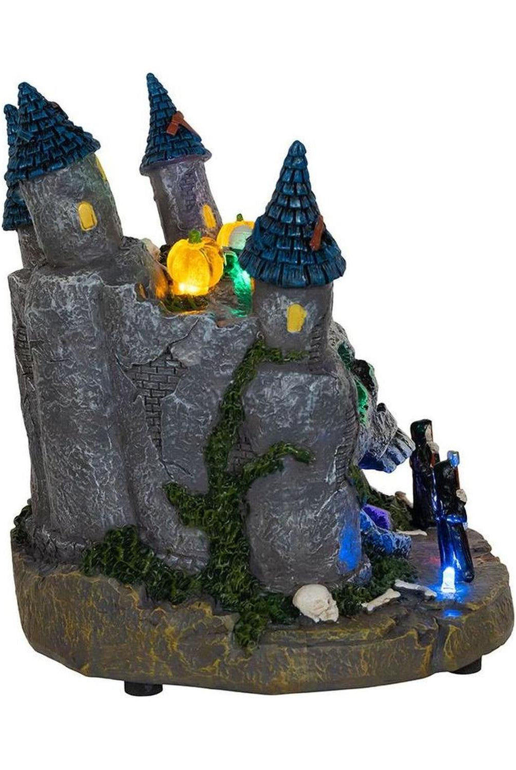 Kurt Adler 6.4" Multicolor LED Lighted Skull Castle