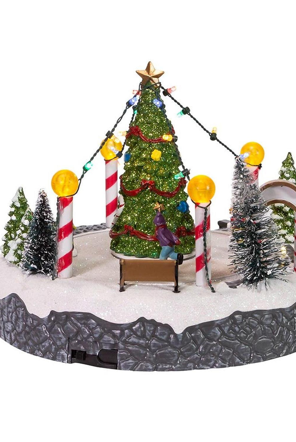 Kurt Adler 7-Inch Battery-Operated Musical LED Ice Rink