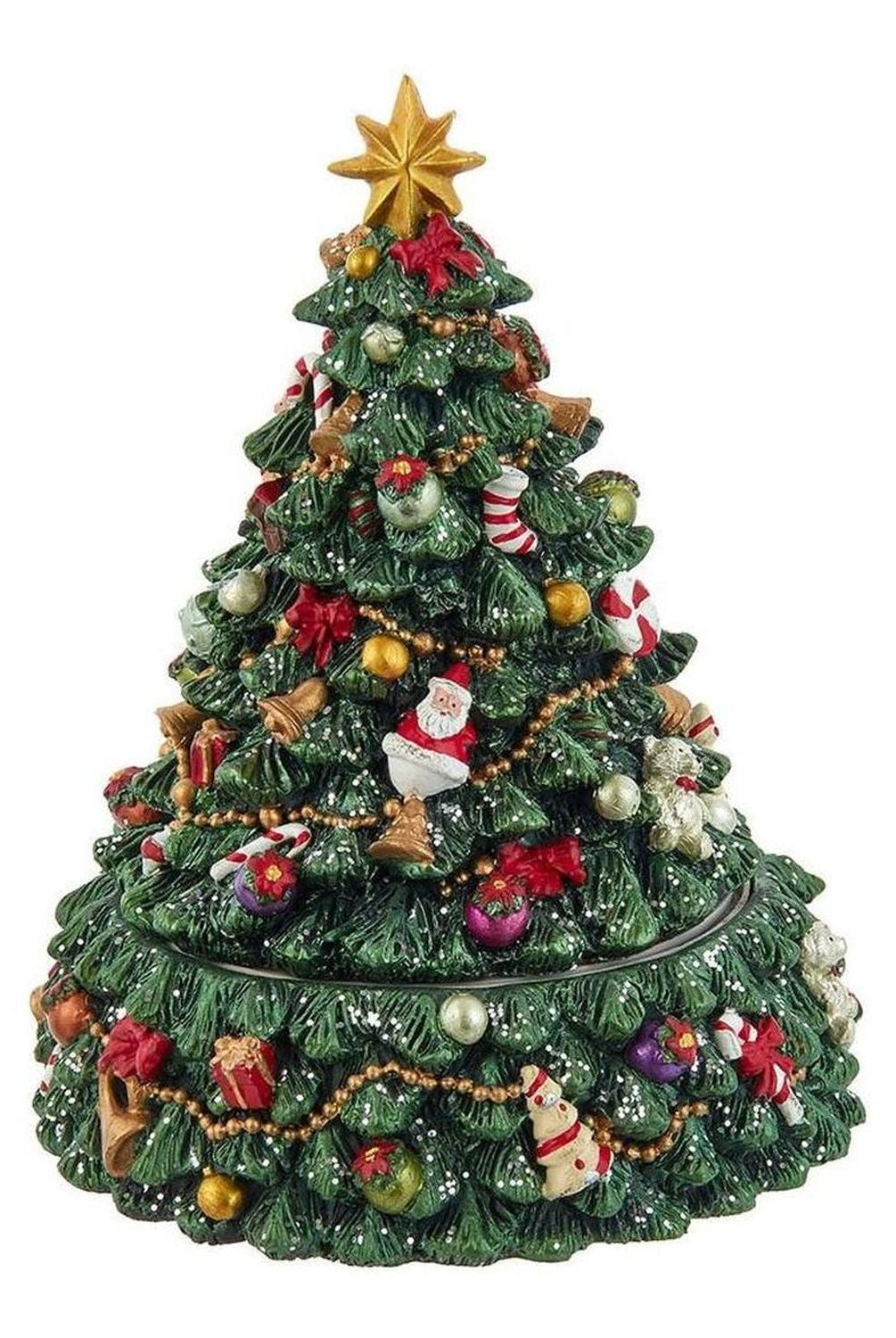 Kurt Adler 7-Inch Christmas Tree Revolving Music Box