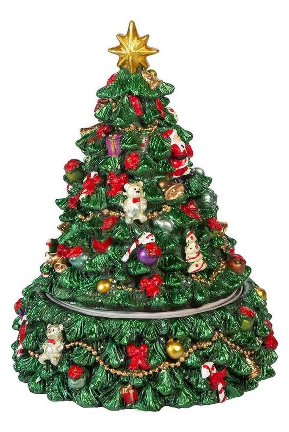 Kurt Adler 7-Inch Christmas Tree Revolving Music Box