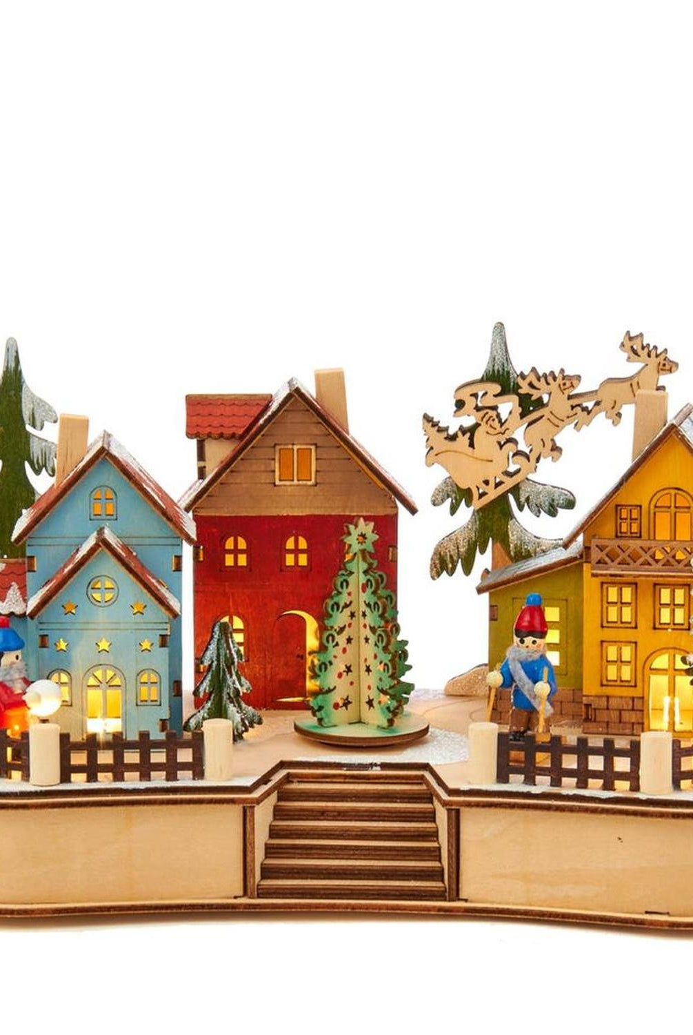 Kurt Adler 7.08-Inch Village Musical LED House with Motion
