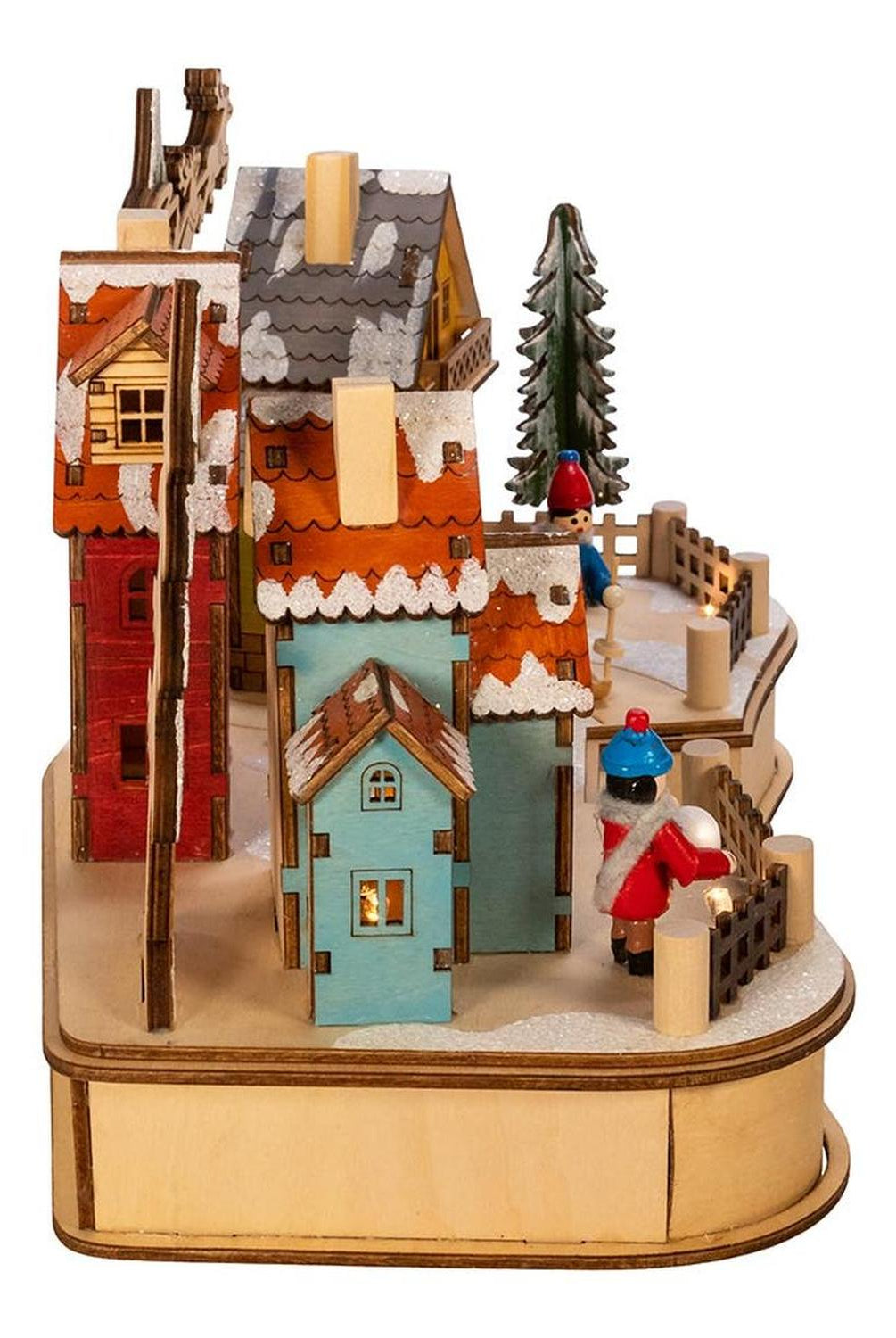 Kurt Adler 7.08-Inch Village Musical LED House with Motion