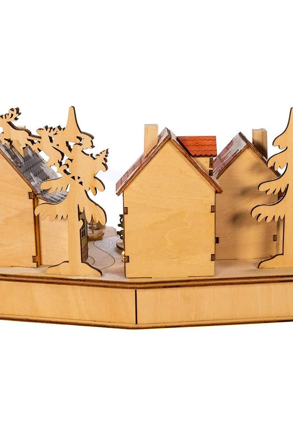 Kurt Adler 7.08-Inch Village Musical LED House with Motion