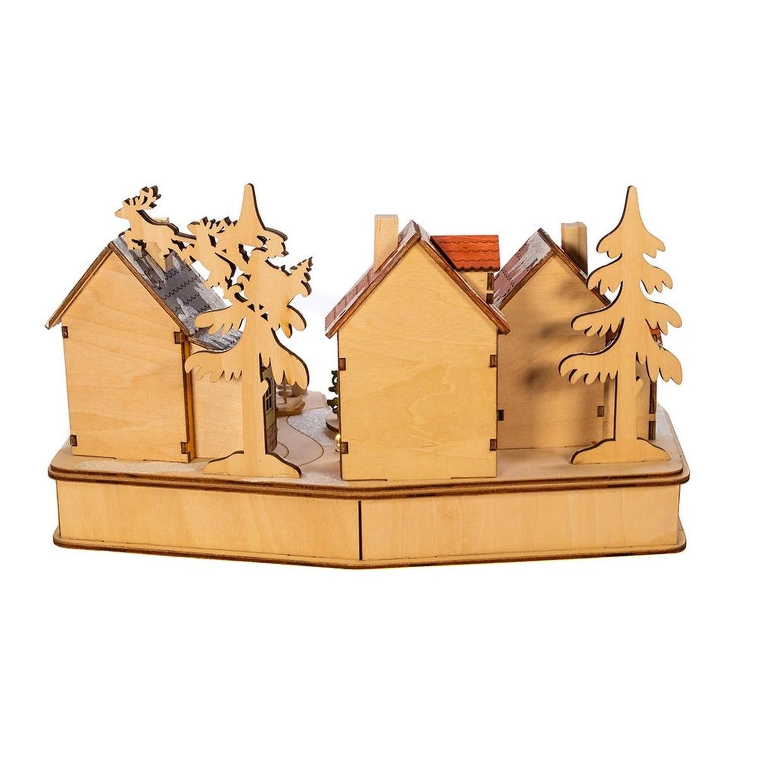 Kurt Adler 7.08-Inch Village Musical LED House with Motion