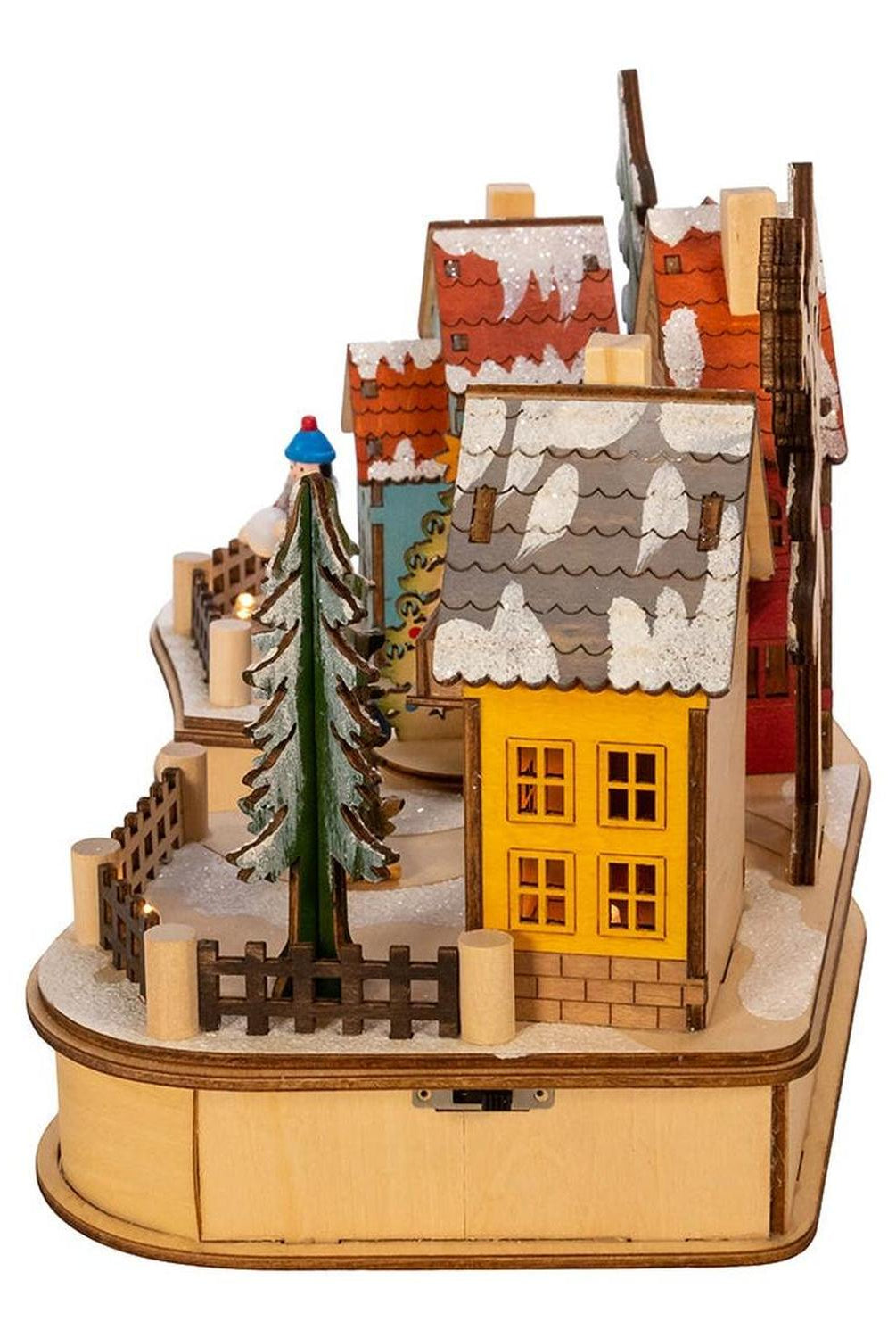 Kurt Adler 7.08-Inch Village Musical LED House with Motion