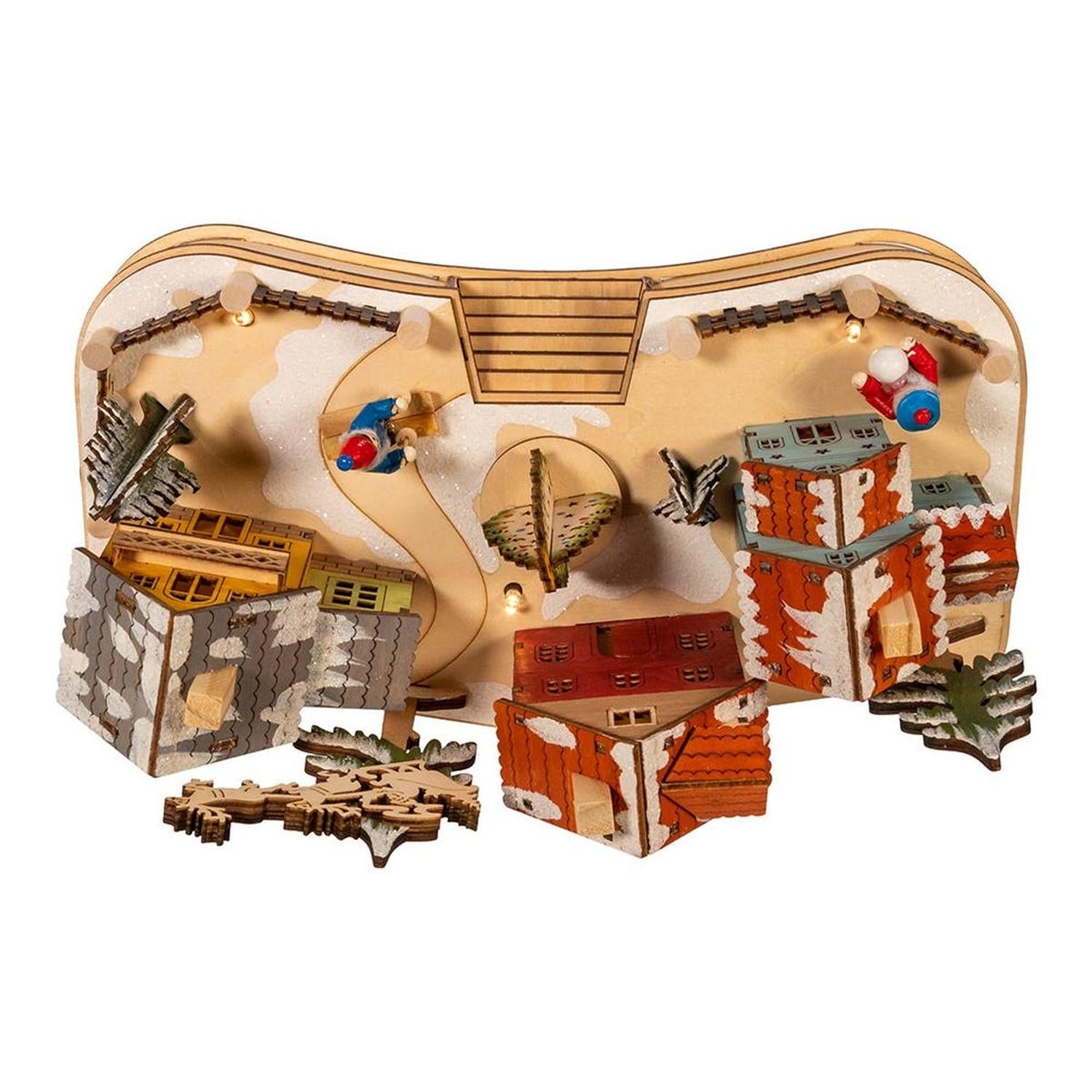 Kurt Adler 7.08-Inch Village Musical LED House with Motion