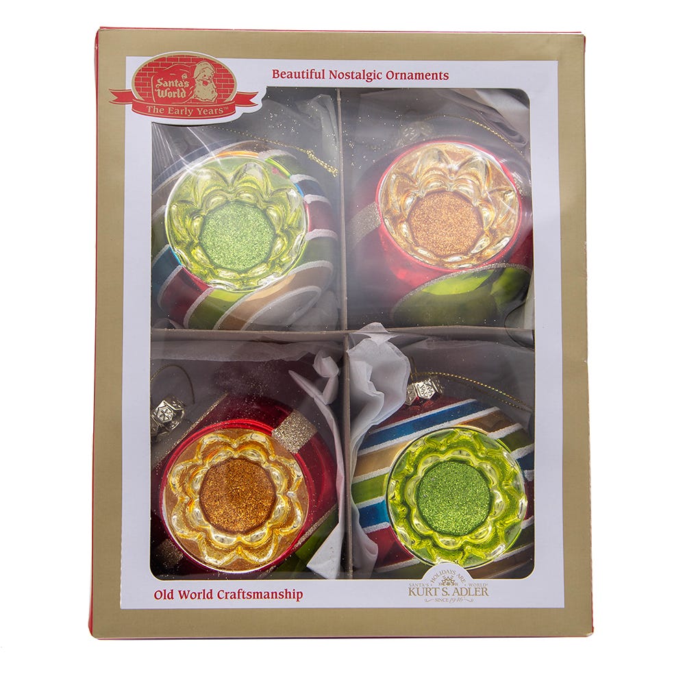 Shop For Kurt Adler 75MM Early Years Glass Ornaments, 4 Piece Set