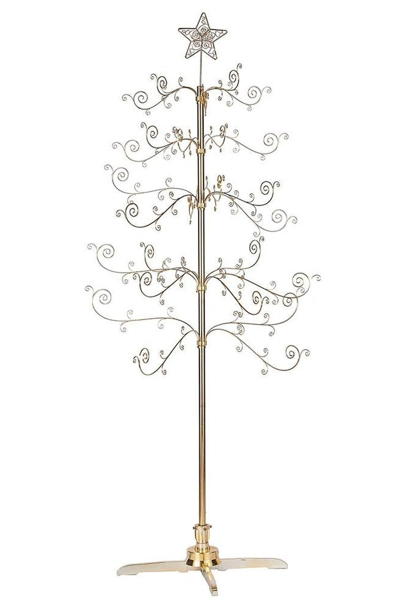 Shop For Kurt Adler 76 - Inch Revolving Gold Metal Tree