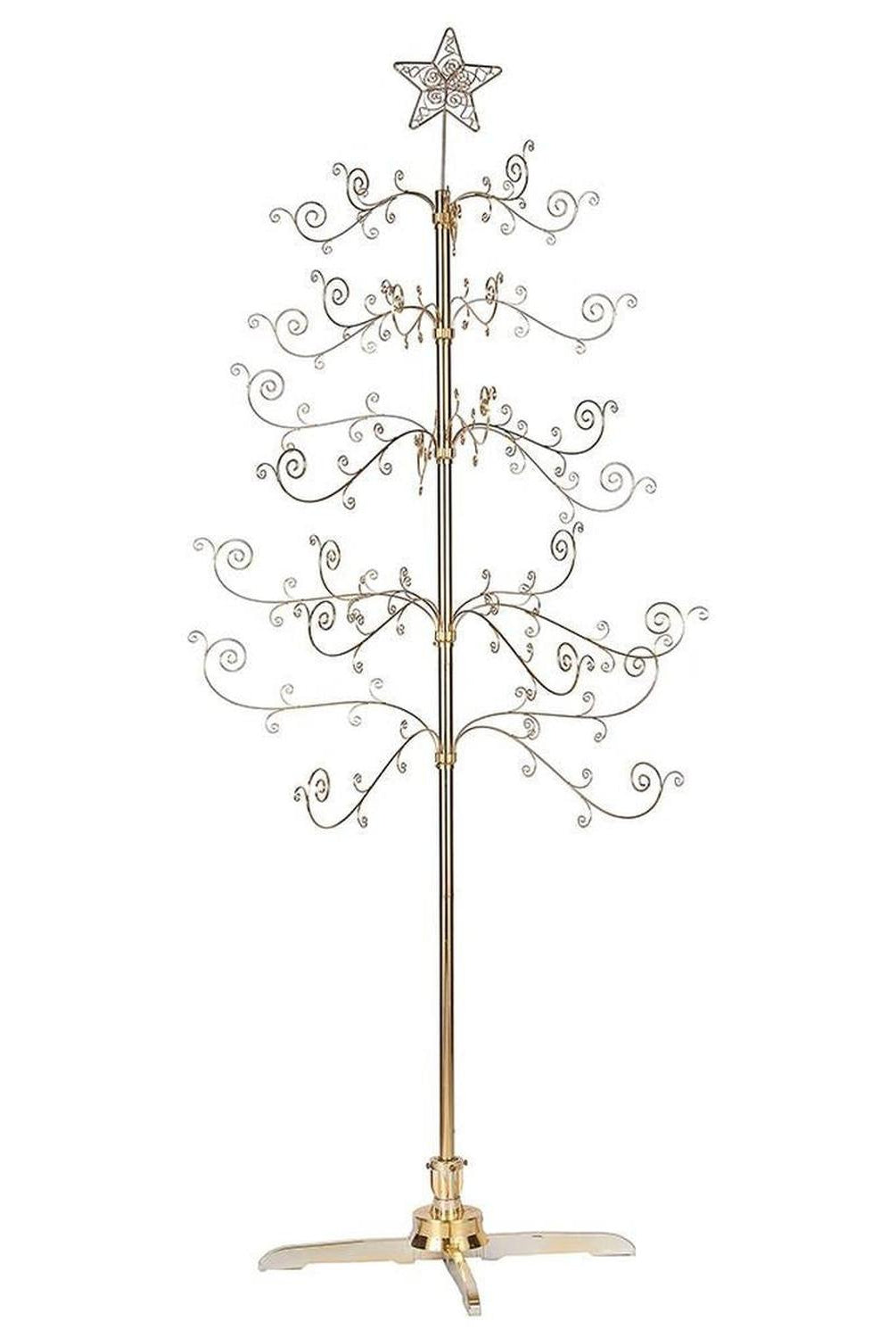 Kurt Adler 76-Inch Revolving Gold Metal Tree