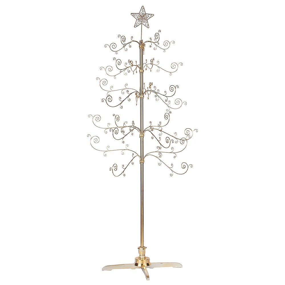 Shop For Kurt Adler 76 - Inch Revolving Gold Metal Tree