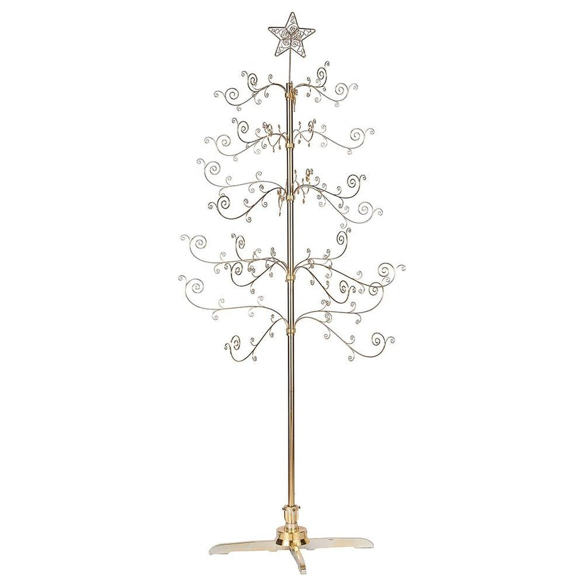 Shop For Kurt Adler 76 - Inch Revolving Gold Metal Tree