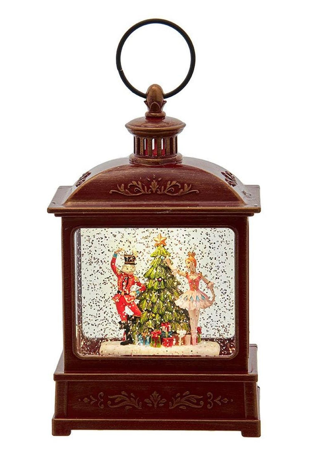 Kurt Adler 8-Inch Nutcracker Swirl Water Lantern