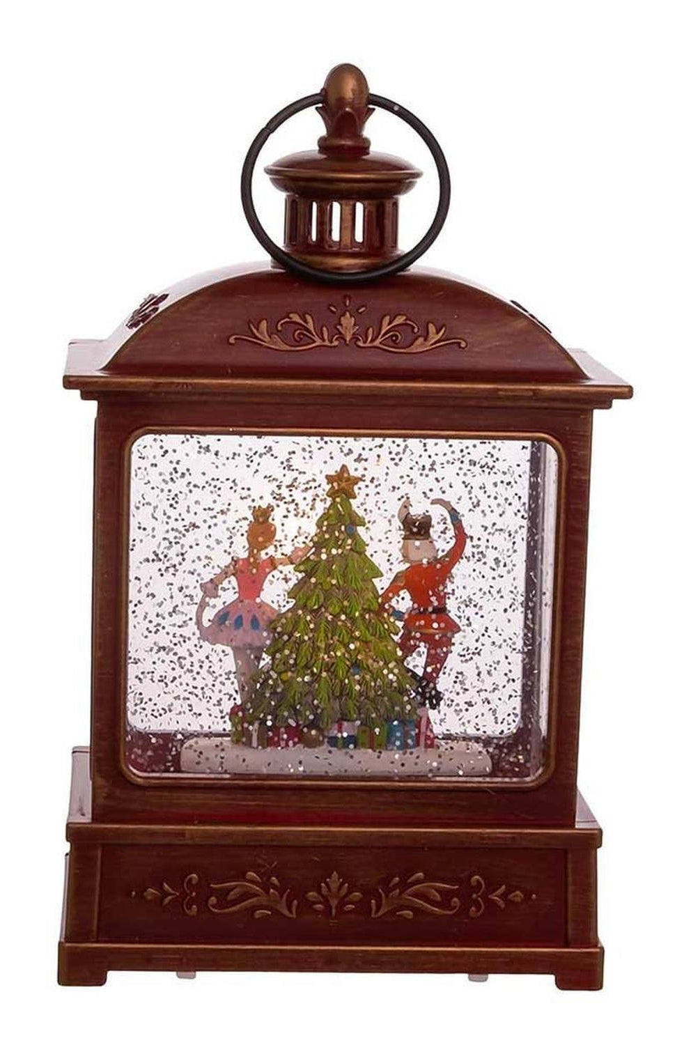 Kurt Adler 8-Inch Nutcracker Swirl Water Lantern