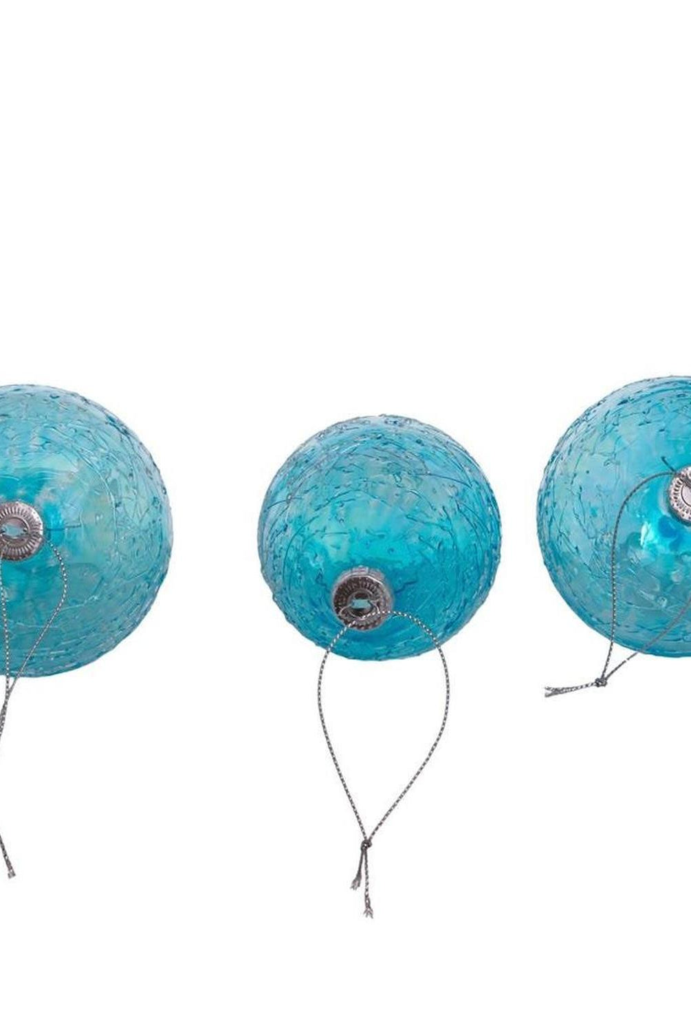 Kurt Adler 80MM Blue Finial, Onion, and Ball Glass Ornaments, Set of 3