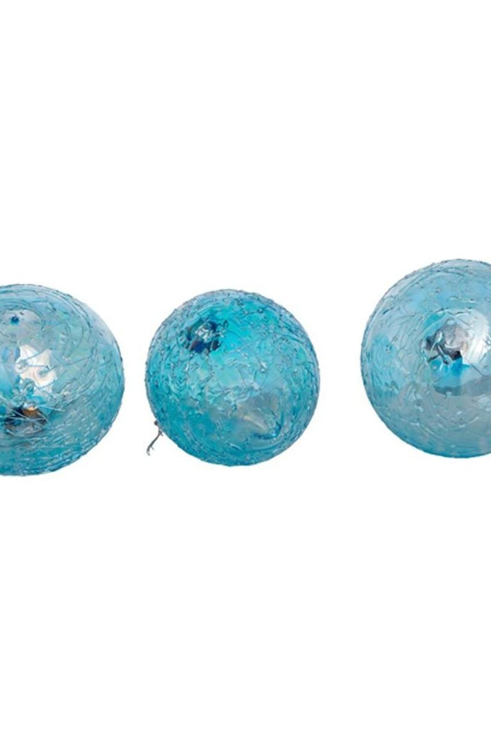 Kurt Adler 80MM Blue Finial, Onion, and Ball Glass Ornaments, Set of 3