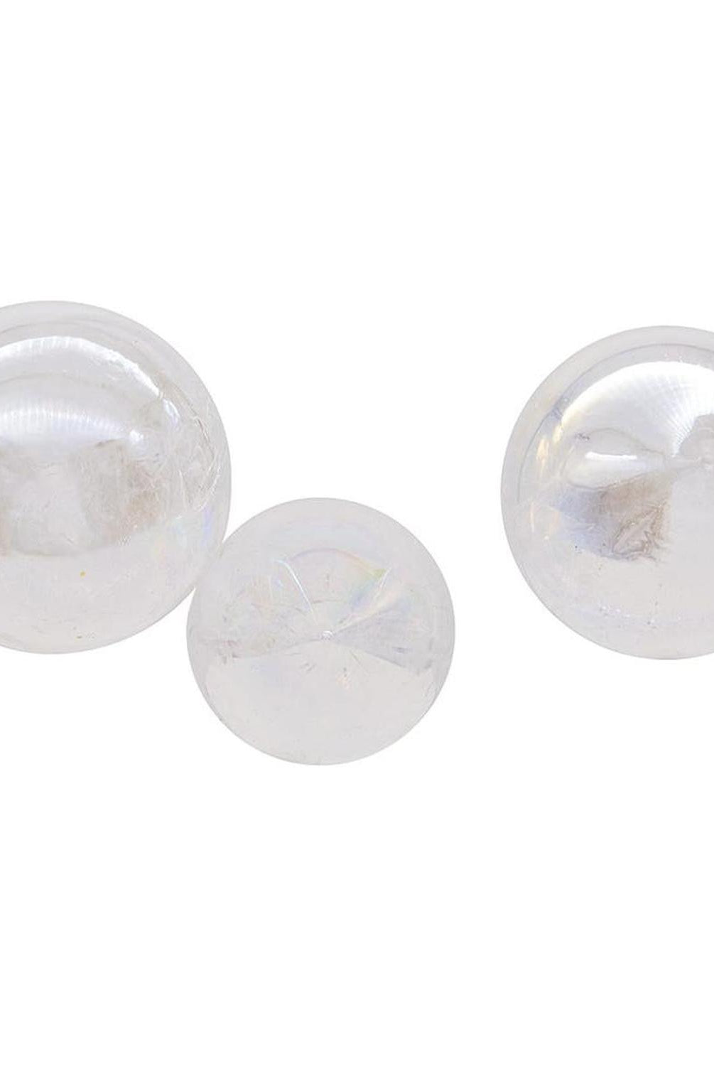Kurt Adler 80MM Clear Iridescent Ball, Onion and Teardrop Ornaments, 3 Piece Set