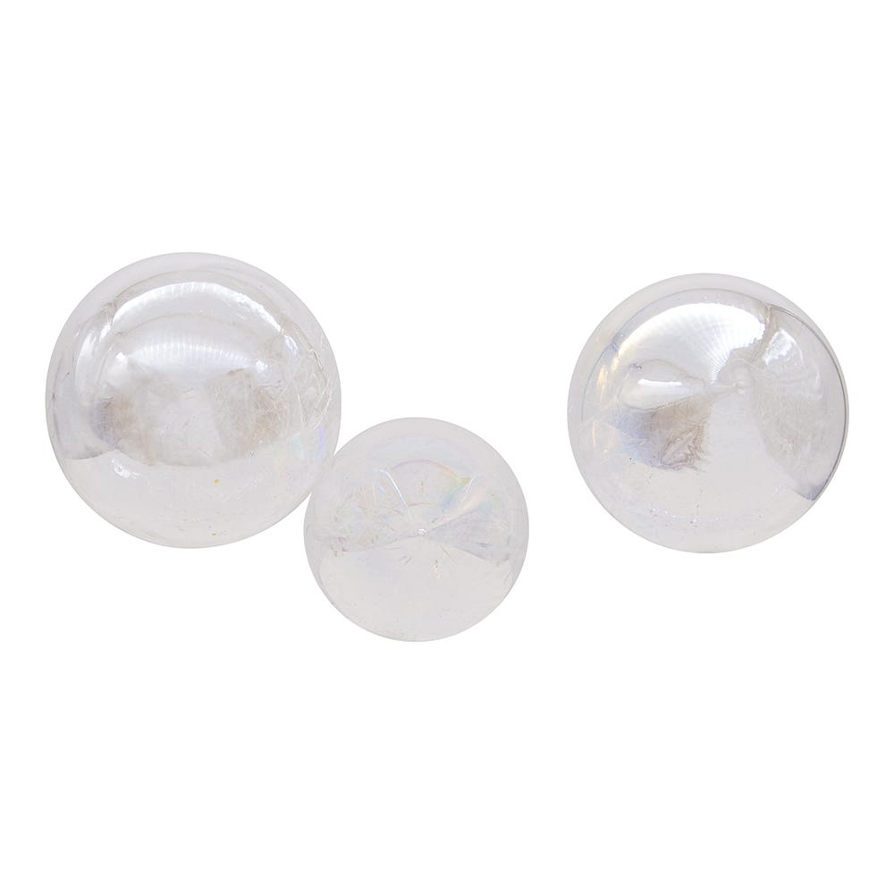 Shop For Kurt Adler 80MM Clear Iridescent Ball, Onion and Teardrop Ornaments, 3 Piece Set